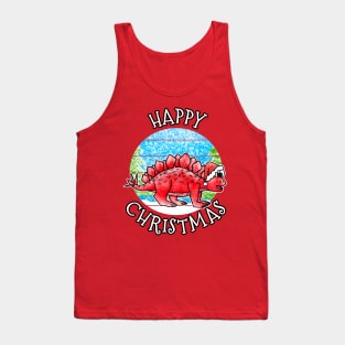 Christmas Stegosaurus Dinosaur Xmas 2022 Tank Top